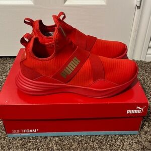 Puma Fiery Red Sport Sneakers. New! Never worn!